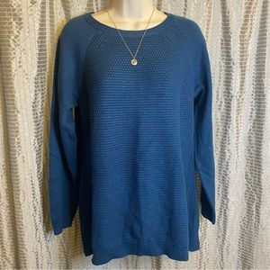 Anatara Blue Tunic Pullover Sweater Large
